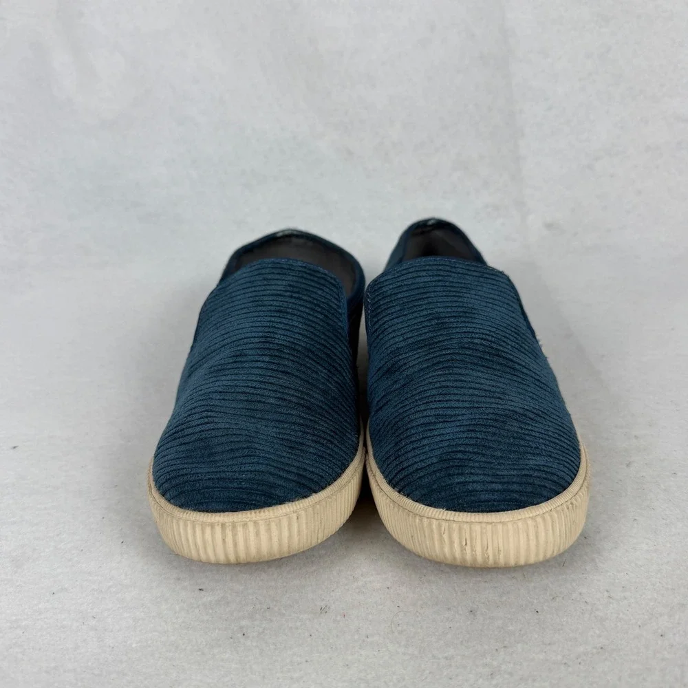 TOMS Slip On Sneakers Womens 6‎ UK 4 Corduroy Low Top Navy Blue Casual Summer